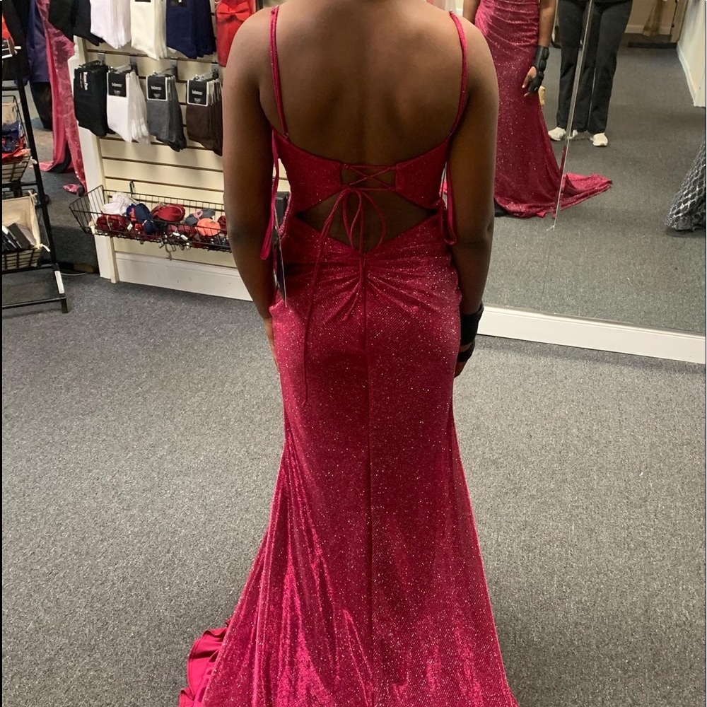 Cranberry Royal sparkly dress with a train
